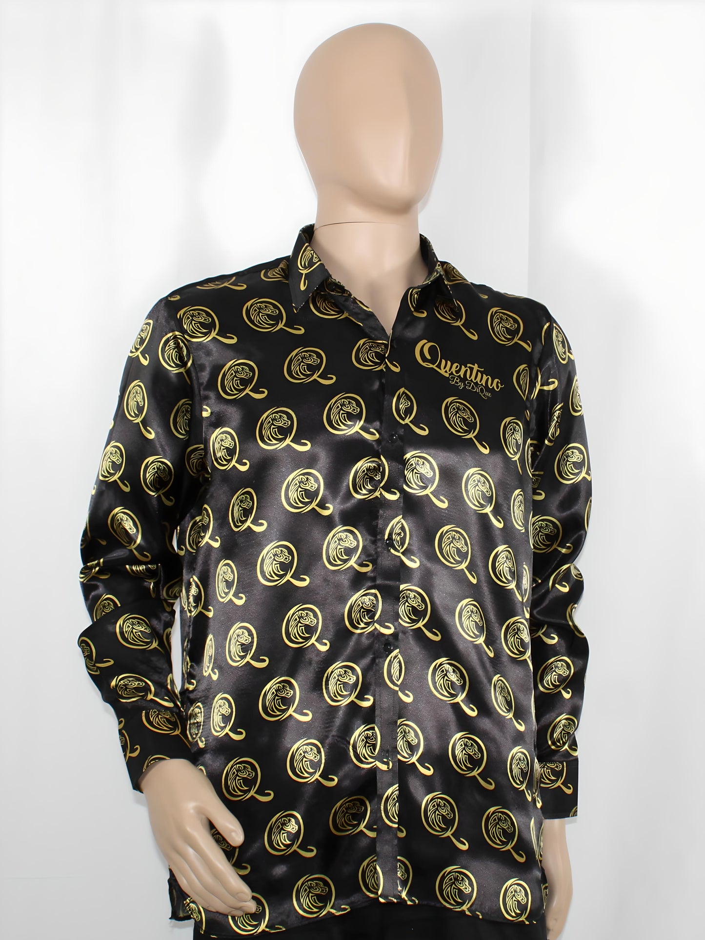 Quentino  Black Sublime Silk Shirt